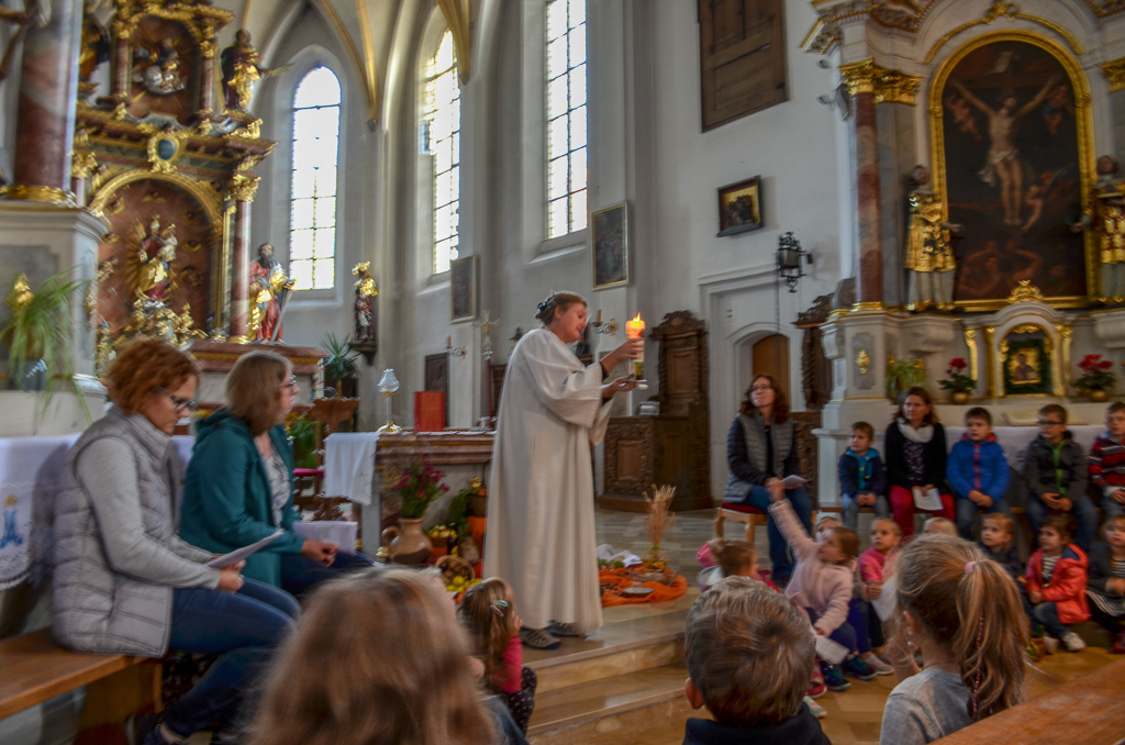 Kinder feierten Erntedank